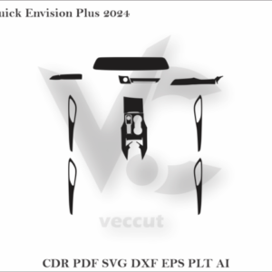Buick Envision Plus 2024 Car Interior Wrap Cutting Template