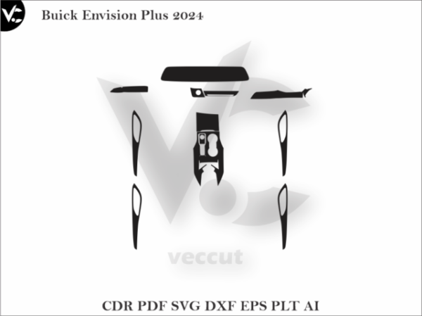 Buick Envision Plus 2024 Car Interior Wrap Cutting Template