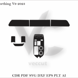 Forthing V9 2023 Car Interior Wrap Cutting Template