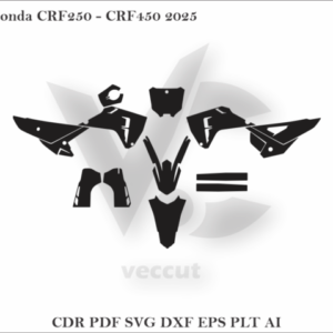 Honda CRF250 - CRF450 2025 Wrap Cut Template