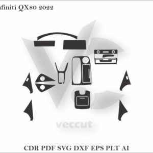 Infiniti QX80 2022 Car Interior Wrap Cutting Template
