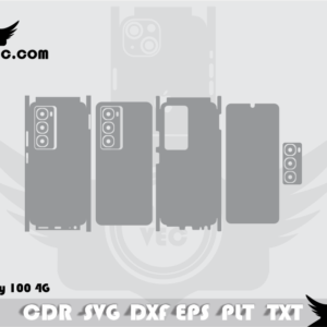 Itel City 100 4G Skin Cut Template Vector