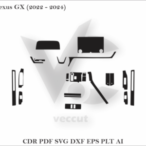 Lexus GX (2022 - 2024) Car Interior Wrap Cutting Template