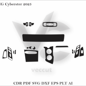 MG Cyberster 2025 Car Interior Wrap Cutting Template