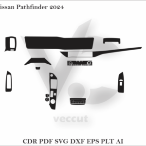 Nissan Pathfinder 2024 Car Interior Wrap Cutting Template