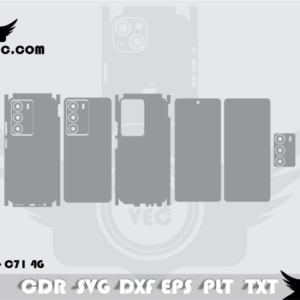 Realme C71 4G Skin Cut Template Vector