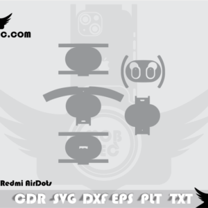 Xiaomi Redmi AirDots Skin Cut Template Vector