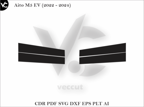 Aito M5 EV (2022 - 2024) Side Pillar Cutting Template