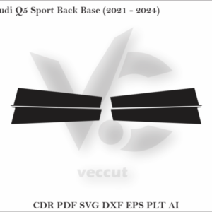 Audi Q5 Sport Back Base (2021 - 2024) Side Pillar Cutting Template