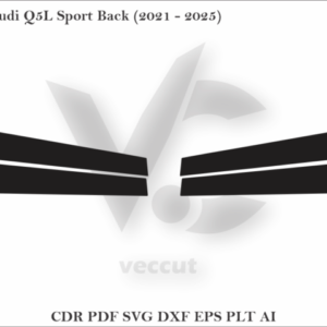 Audi Q5L Sport Back (2021 - 2025) Side Pillar Cutting Template