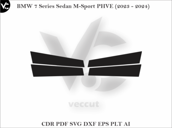 BMW 7 Series Sedan M-Sport PHVE (2023 - 2024) Side Pillar Cutting Template