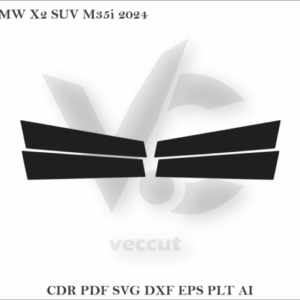 BMW X2 SUV M35i 2024 Side Pillar Cutting Template