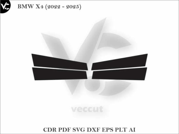 BMW X4 (2022 - 2025) Side Pillar Cutting Template