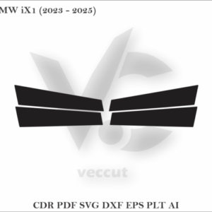 BMW iX1 (2023 - 2025) Side Pillar Cutting Template