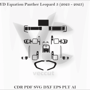 BYD Equation Panther Leopard 5 (2023 - 2025) Car Interior Wrap Cutting Template