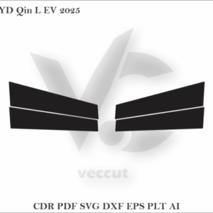 BYD Qin L EV 2025 Side Pillar Cutting Template