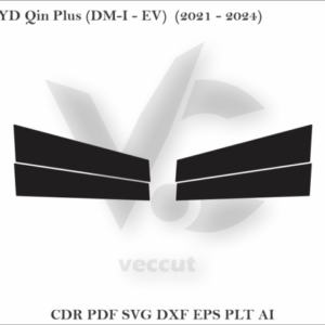 BYD Qin Plus (DM-I - EV) (2021 - 2024) Side Pillar Cutting Template