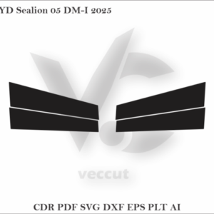 BYD Sealion 05 DM-i 2025 Side Pillar Cutting Template