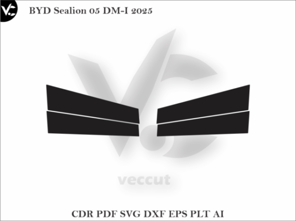BYD Sealion 05 DM-i 2025 Side Pillar Cutting Template