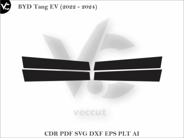 BYD Tang EV (2022 - 2024) Side Pillar Cutting Template