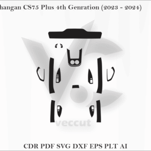 Changan CS75 Plus 4th Genration (2023 - 2024) Car Interior Wrap Cutting Template