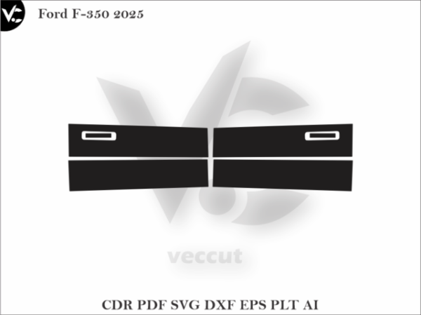 Ford F-350 2025 Side Pillar Cutting Template