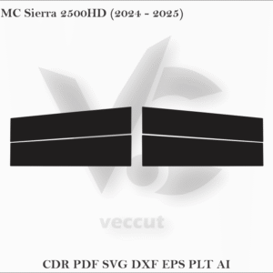 GMC Sierra 2500HD (2024 - 2025) Side Pillar Cutting Template