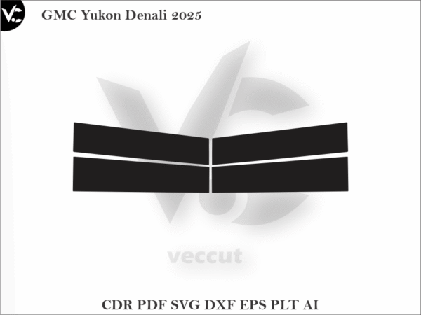 GMC Yukon Denali 2025 Side Pillar Cutting Template