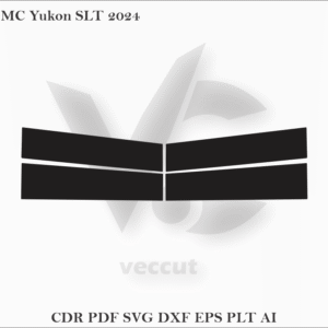 GMC Yukon SLT 2024 Side Pillar Cutting Template