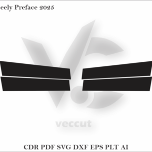 Geely Preface 2025 Side Pillar Cutting Template