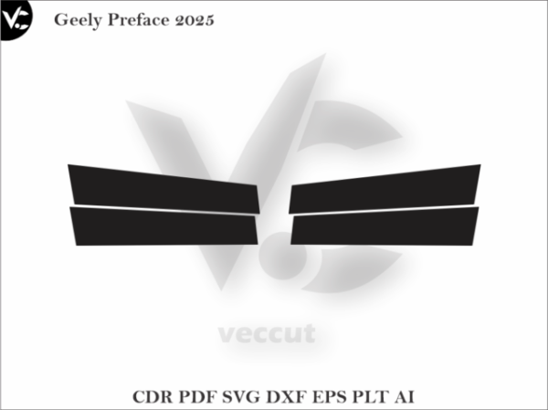 Geely Preface 2025 Side Pillar Cutting Template