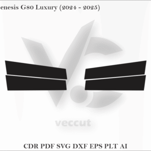 Genesis G80 Luxury (2024 - 2025) Side Pillar Cutting Template