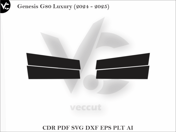 Genesis G80 Luxury (2024 - 2025) Side Pillar Cutting Template