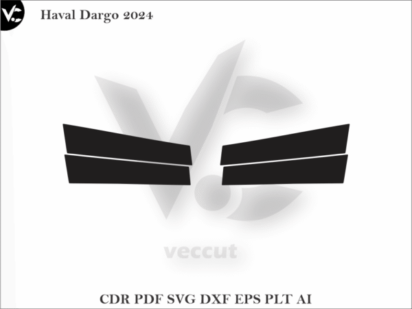 Haval Dargo 2024 Side Pillar Cutting Template