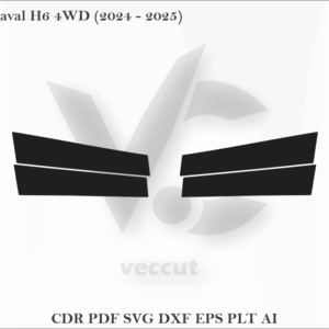 Haval H6 4WD (2024 - 2025) Side Pillar Cutting Template