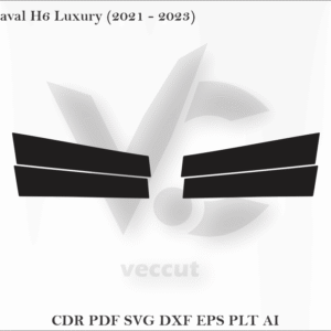 Haval H6 Luxury (2021 - 2023) Side Pillar Cutting Template