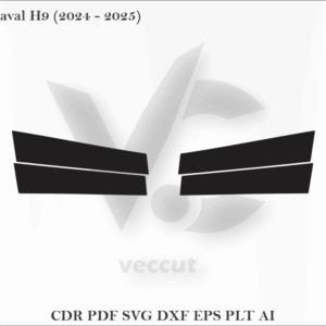 Haval H9 (2024 - 2025) Side Pillar Cutting Template