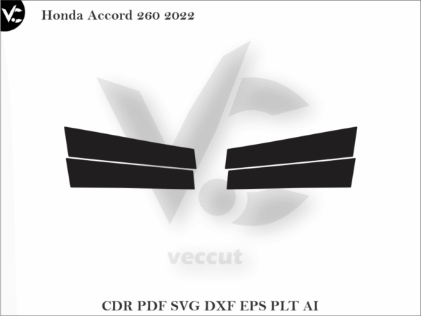 Honda Accord 260 2022 Side Pillar Cutting Template