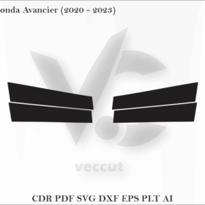 Honda Avancier (2020 - 2023) Side Pillar Cutting Template