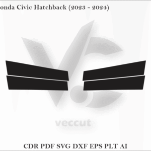Honda Civic Hatchback (2023 - 2024) Side Pillar Cutting Template