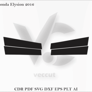 Honda Elysion 2016 Side Pillar Cutting Template