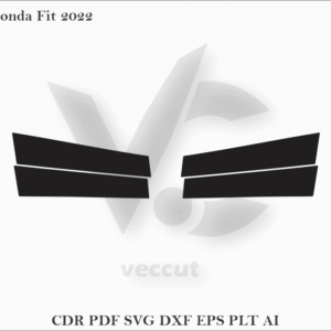 Honda Fit 2022 Side Pillar Cutting Template