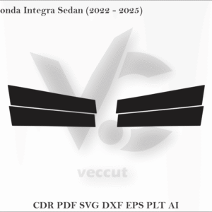 Honda Integra Sedan (2022 - 2025) Side Pillar Cutting Template