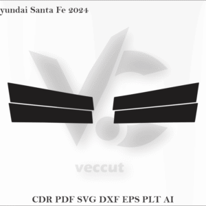 Hyundai Santa Fe 2024 Side Pillar Cutting Template