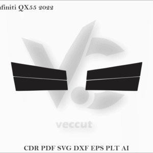 Infiniti QX55 2022 Side Pillar Cutting Template
