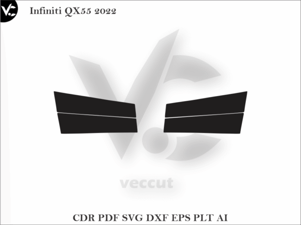 Infiniti QX55 2022 Side Pillar Cutting Template