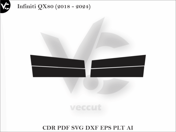 Infiniti QX80 (2018 - 2024) Side Pillar Cutting Template