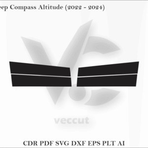 Jeep Compass Altitude (2022 - 2024) Side Pillar Cutting Template
