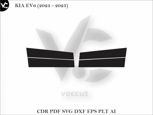KIA EV6 (2023 - 2025) Side Pillar Cutting Template
