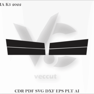 KIA K5 2022 Side Pillar Cutting Template